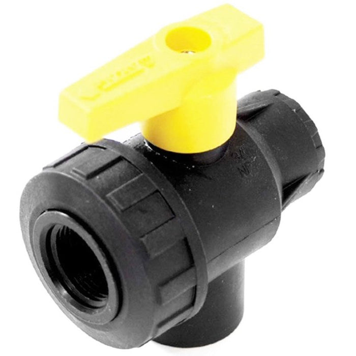 454 Series Polypropylene Low PSI Ball Three-Way Ball Valve