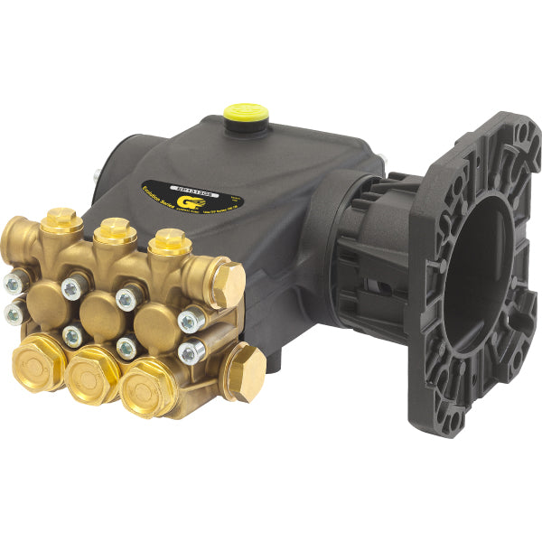 General Pump Triplex Plunger Pumps: Gas Flange (SAE J609) Hollow Shaft 1/2" BSP-F Inlet, 3/8" BSP-F Outlet